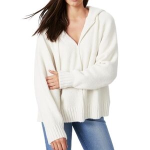 ATM Anthony Thomas Melillo Fleece Inside Out Hoodie White size Medium